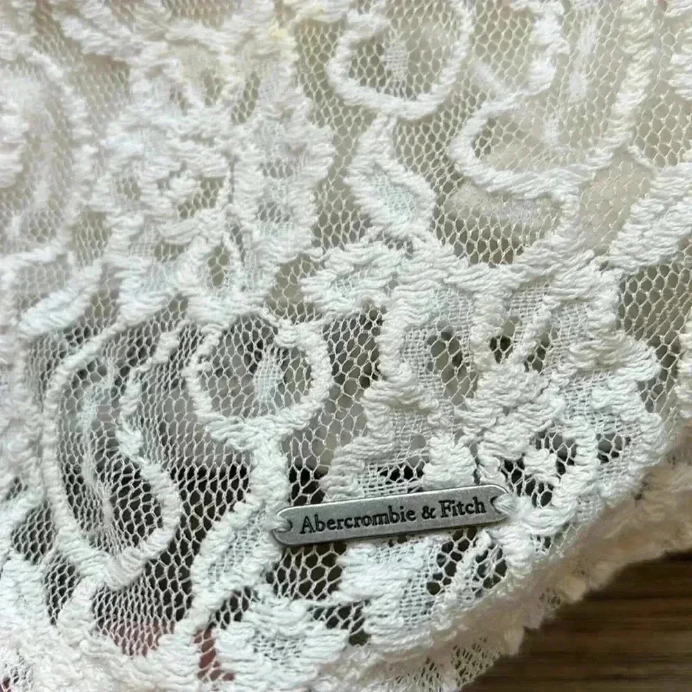 🔥Abercrombie & Fitch🔥 |  Off white lace floral crochet mini dress - Picture 4 of 12